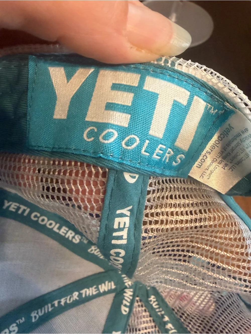 YETI Coolers Blue Shark Fish Skeleton Mesh Trucker Snapback Hat